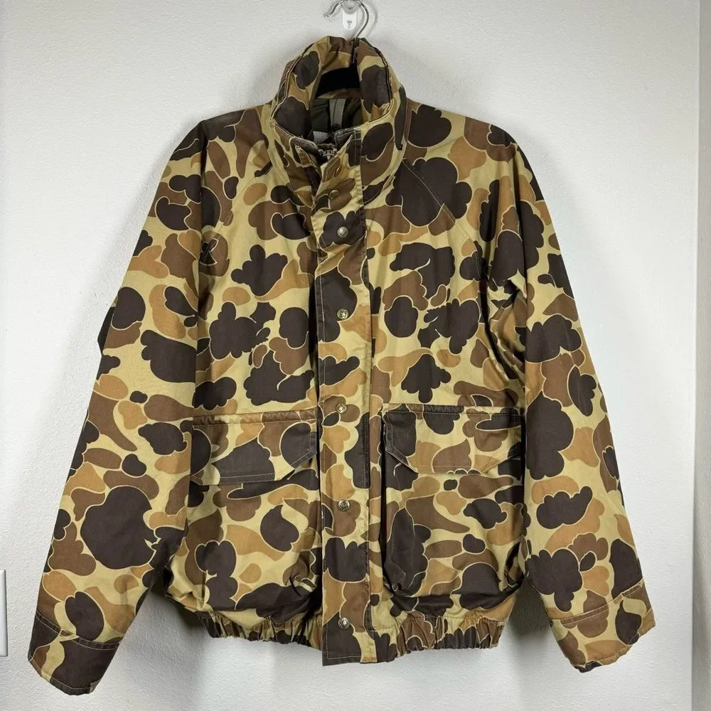 Vintage Columbia Gore-Tex Duck Camouflage Hunting Jacket Outdoors Size Small